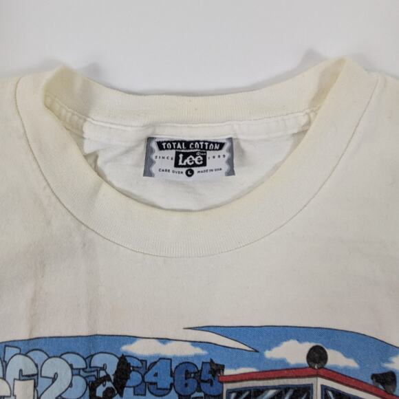 Vintage 1996 Mens Drag Racing L T-Shirt Budweiser Warm Up Fomoso Raceway Smokers - Picture 7 of 7